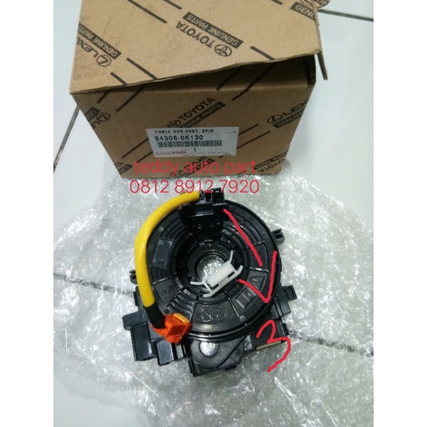 kabel spiral kabel klakson hilux revo 2016-2019 original 84306-0k130/0k120