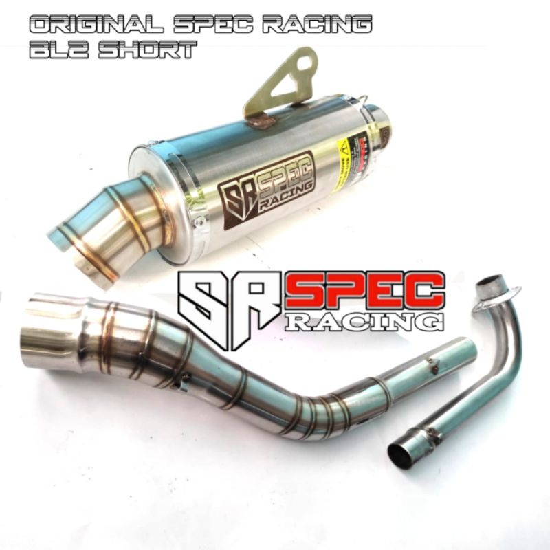 knalpot racing original spec racing BL2 SHORT, knalpot racing vega, knalpot racing Jupiter, knalpot 