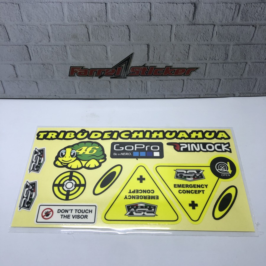 Stiker helm set NJS SNAIL AIROH LS2 RSV terbaik termurah