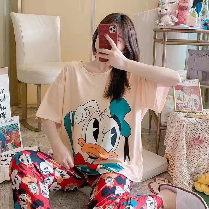Piyama CP wanita baju tidur import jumbo/bigsize-CP DONALD THINK