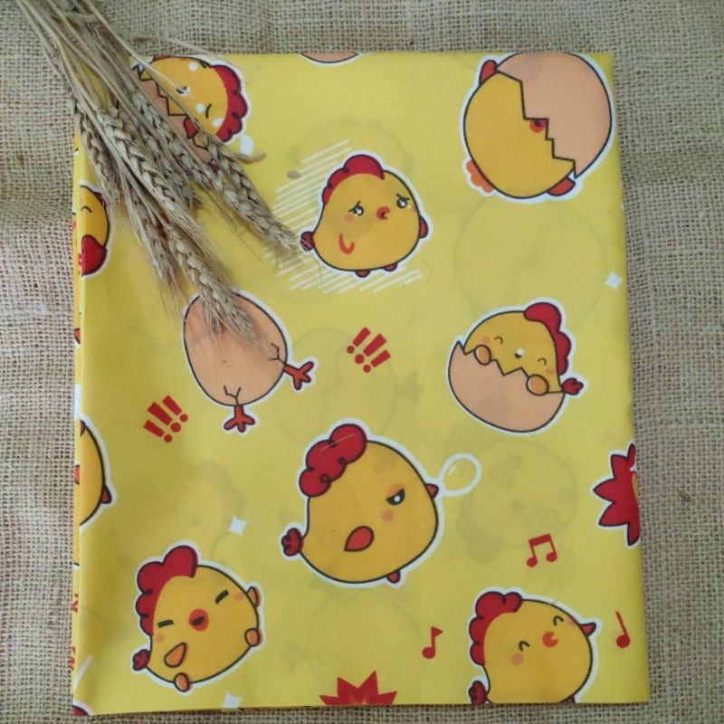 KAIN PERCA KATUN LOKAL MOTIF CHICKEN EGG 60CMX50CM