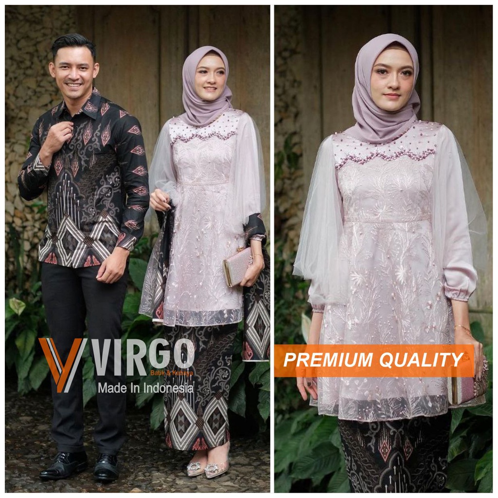Couple Batik Kebaya Tunik Modern Untuk Acara Tunangan Lamaran Wisuda Kondangan Kebaya Modern 2021 Dr