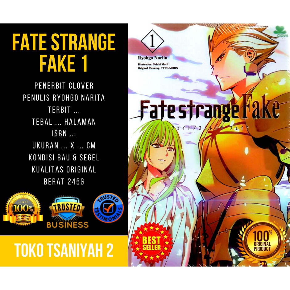 Jual Buku Komik Fate/Strange Fake Fate Strange Fake 1 Ryohgo Narita ...