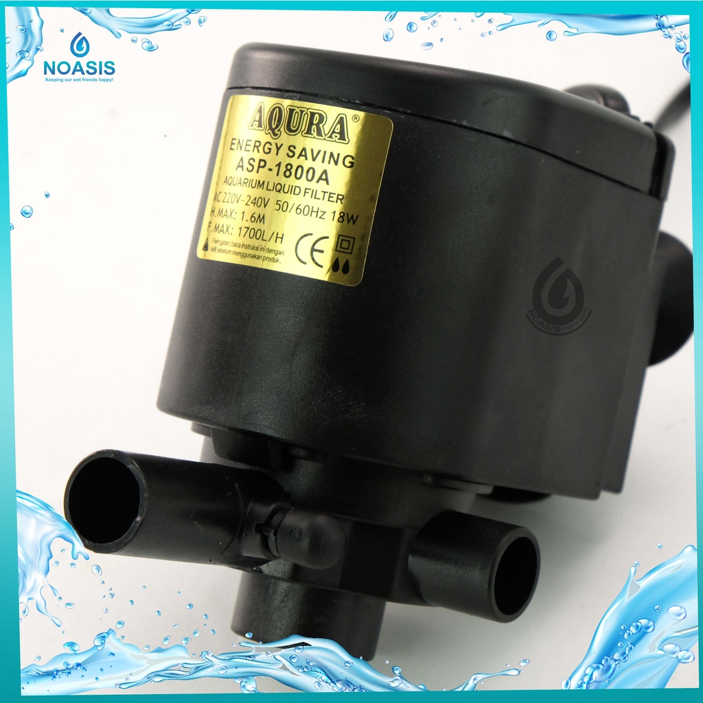 POMPA AIR CELUP AQUARIUM AQUASCAPE POWER HEAD AQURA ASP 1800 A 18 Watt