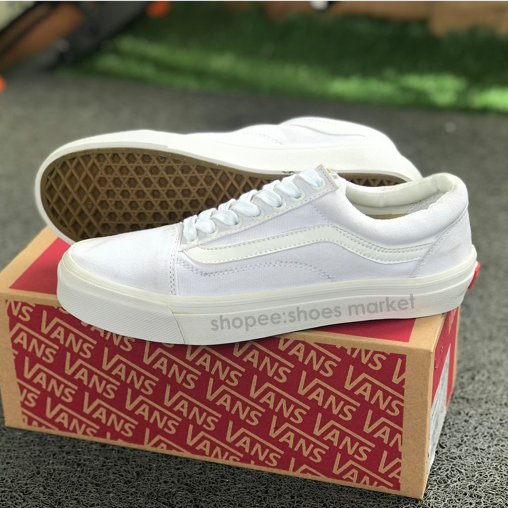 Vans Old Skool All White Full Putih Waffle Dt