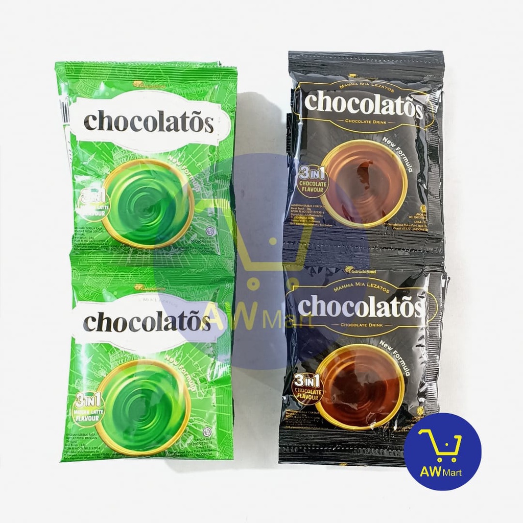 CHOCOLATOS DRINK RENCENGAN (10 SACHET X 24 GR) - COKLAT &amp; MATCHA