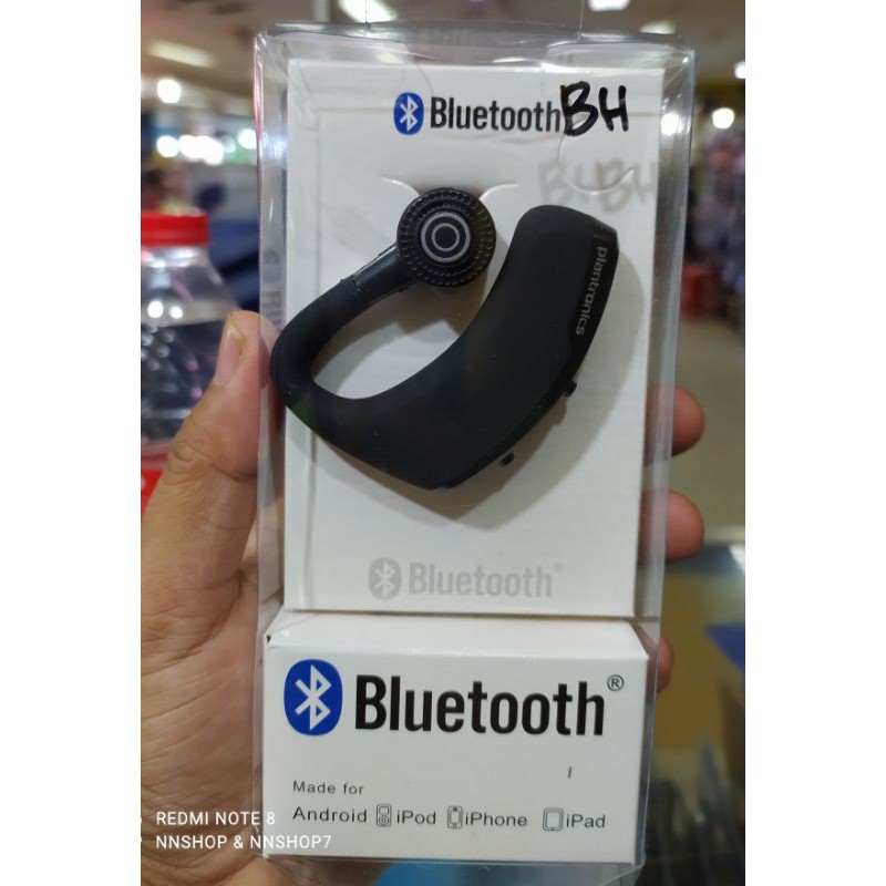 Headset Handsfree Earphone Bluetooth Plantronics Full Black Version 3.0