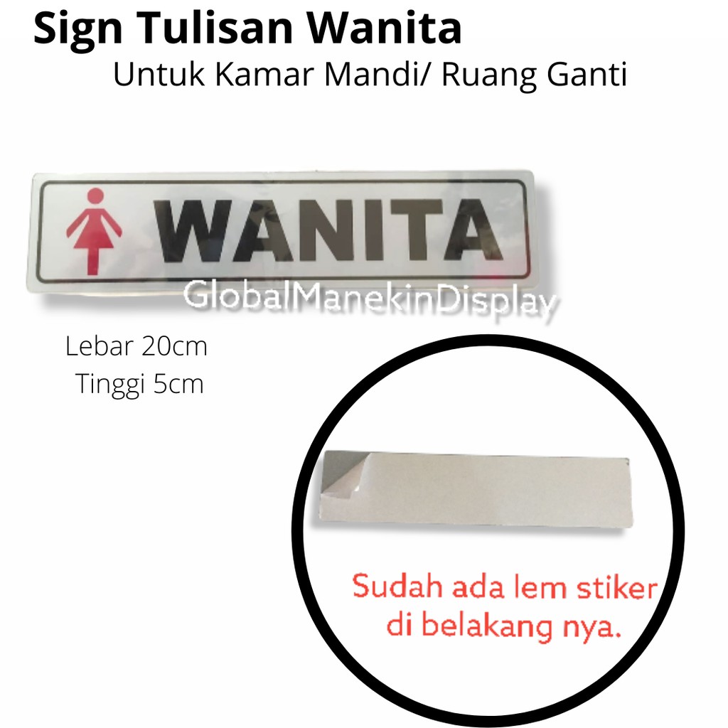 

Stiker Sticker Tulisan Acrylic Wanita