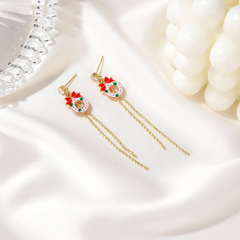 Sexy Women  Christmas Serial  Golden Tassal  Earrings Jewlry   Accessories