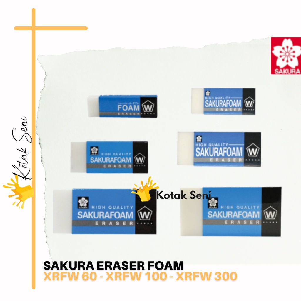 

Sakura Eraser Foam Ukuran Kecil - Sedang - Besar / Penghapus Pensil Putih