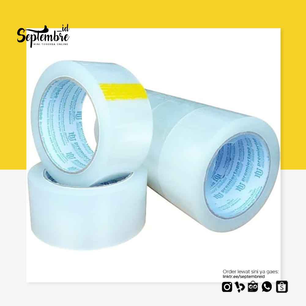 

Lakban Bening - Isolasi Bening Premier Tape Ukuran 48mm x 100 Yard