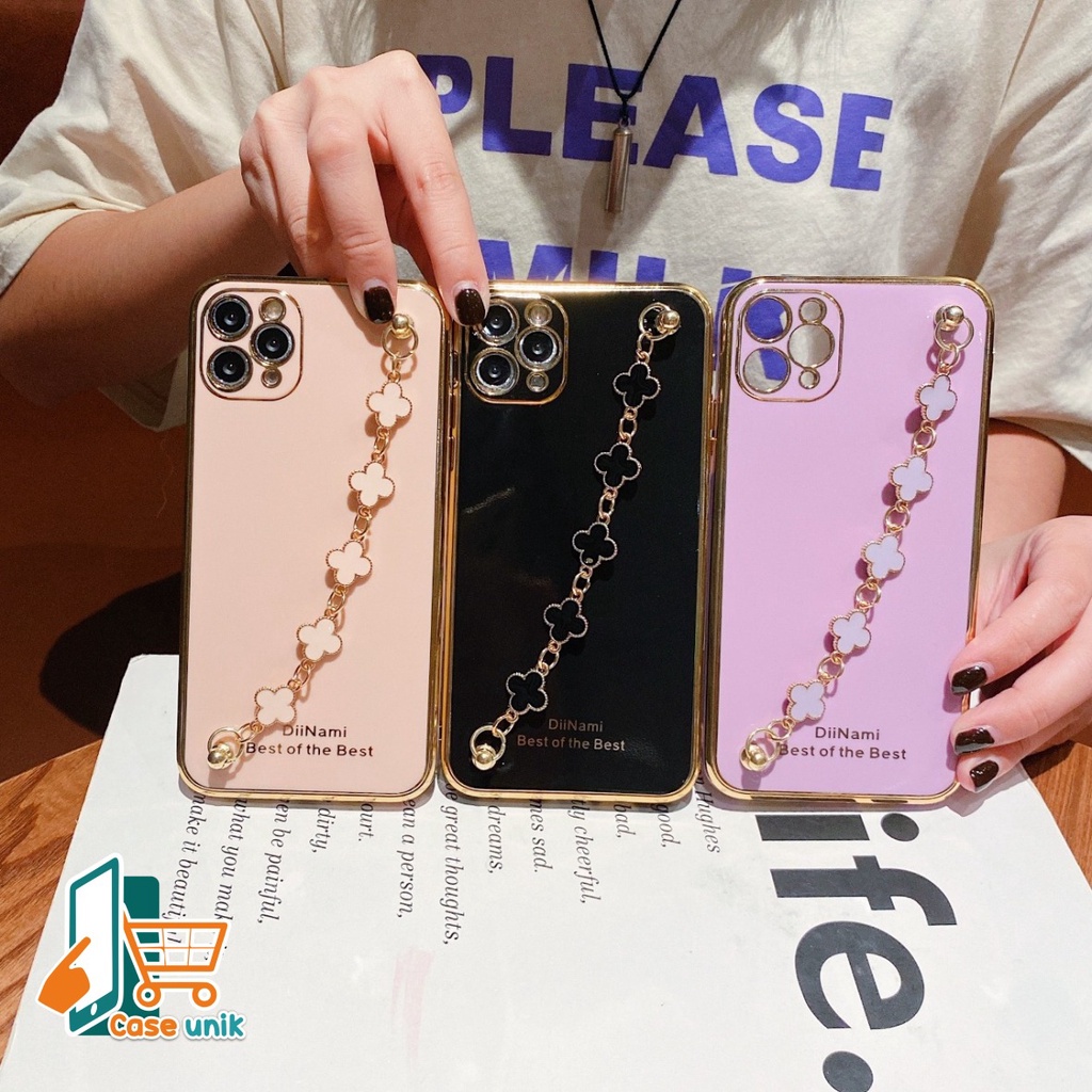 Y011 SOFTCASE SHINE PLATING CASE RANTAI DIINAMI IPHONE 12 CS4116