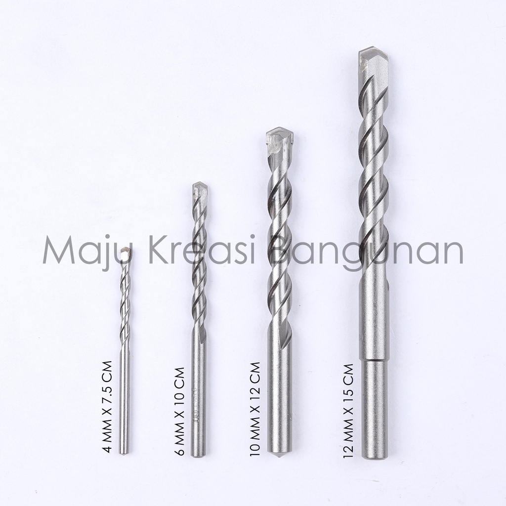 Mata Bor Beton 4mm 4 mm Tembok Dinding Mollar Masonry Impact Drill Bit