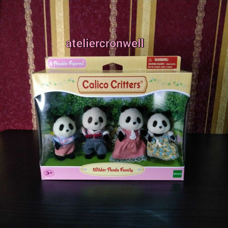 Jual CALICO CRITTERS ORIGINAL SYLVANIAN FAMILY WILDER PANDA FAMILY