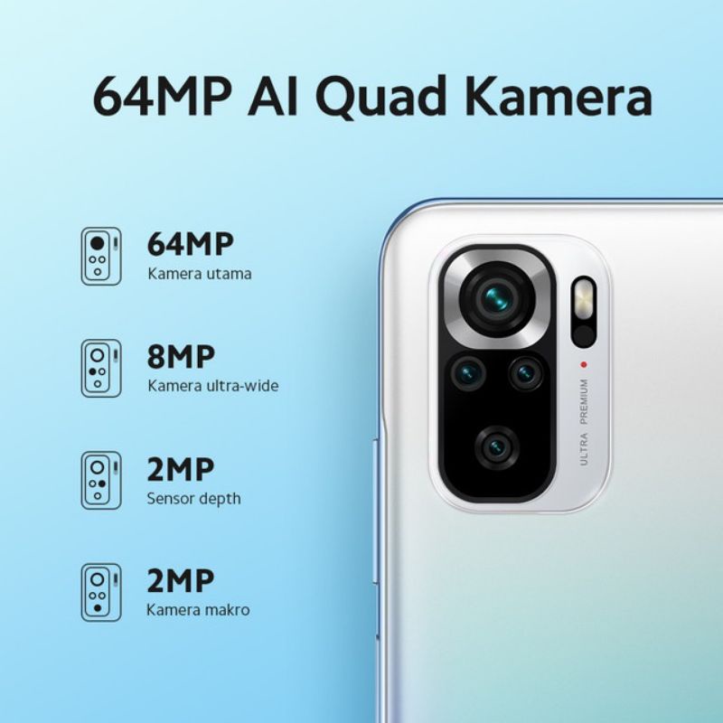 HP Baru Xiaomi Redmi Note 10S Amoled NFC 8/128 Ram 8GB Rom 128GB - New Original Garansi Resmi TAM - Helio G95 64MP Layar Super 5000 mAh - 6/64 6/128 6GB 64GB 6 64 128 GB Internal - Warna Colour Blue White Gray Black Hitam Putih Promo Murah Dual 2 Speaker-5