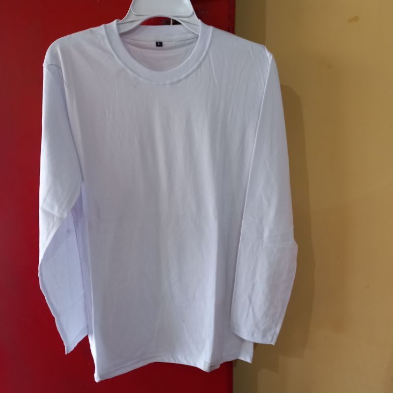 Kaos katun polos lengan panjang