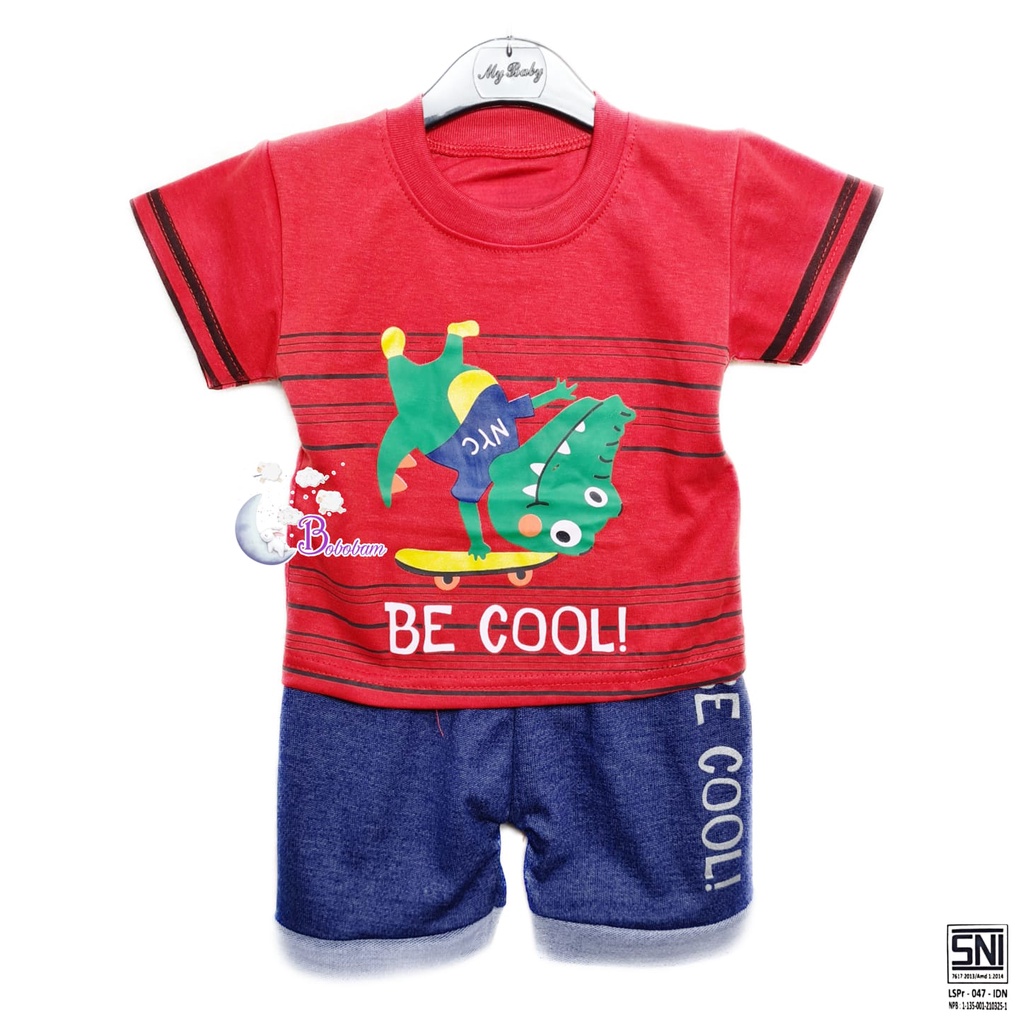 BOBOBAM BAJU BAYI LAKI LAKI  SETELAN ANAK COWO LUCU STELAN COWOK  6 12 BULAN  KEREN TRENDY KEKINIAN HEWAN BE COOL