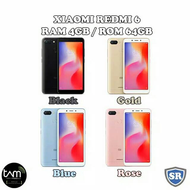 Xiaomi Redmi 6 ram 4/64 Garansi resmi TAM