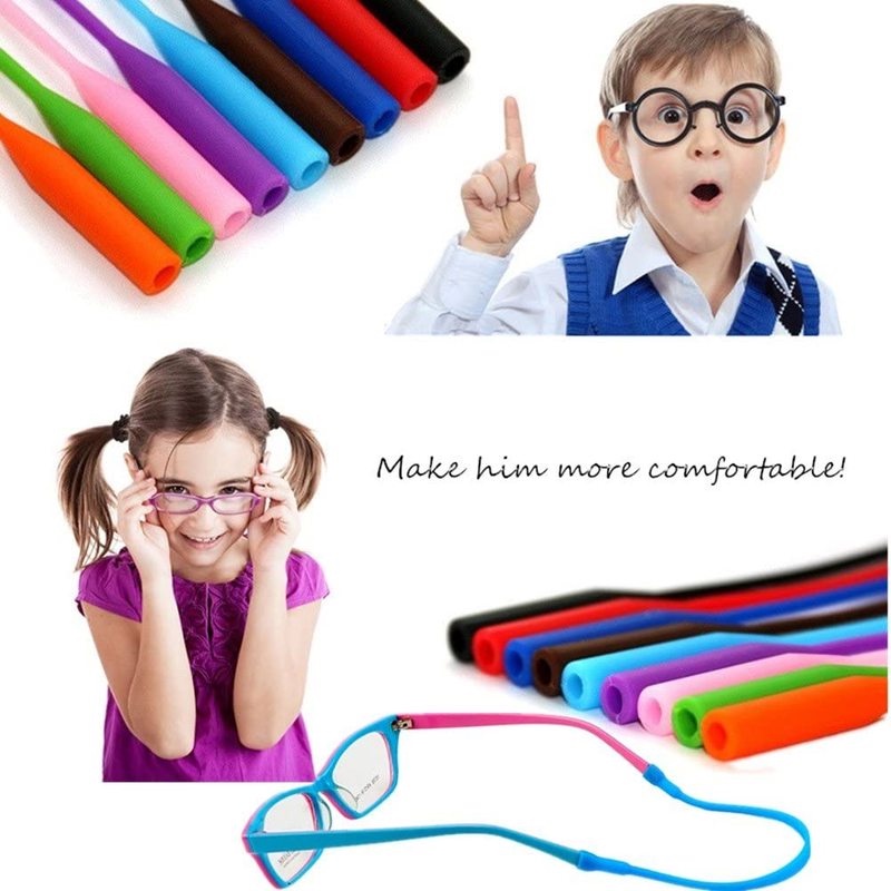 1 Pc Tali Rantai Kacamata Bahan Silikon Elastis Anti Hilang Untuk Travel