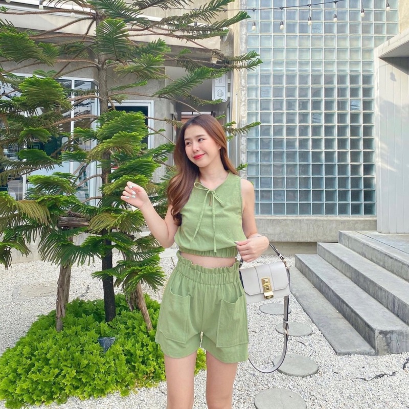[FG] Breeze Summer Set Crop Top & Shorts SET6598-4