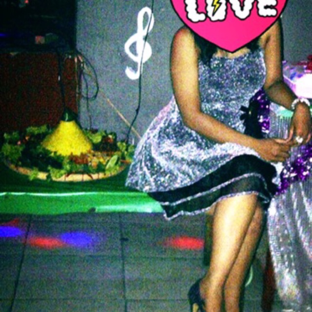 Elegant Party Dress - Silver, Blue, Gold