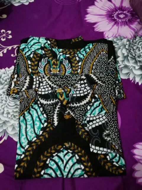 Gamis Batik Jawi Modern Rit Resleting Depan Bahan Katun Primisima Adem Dan Tebal