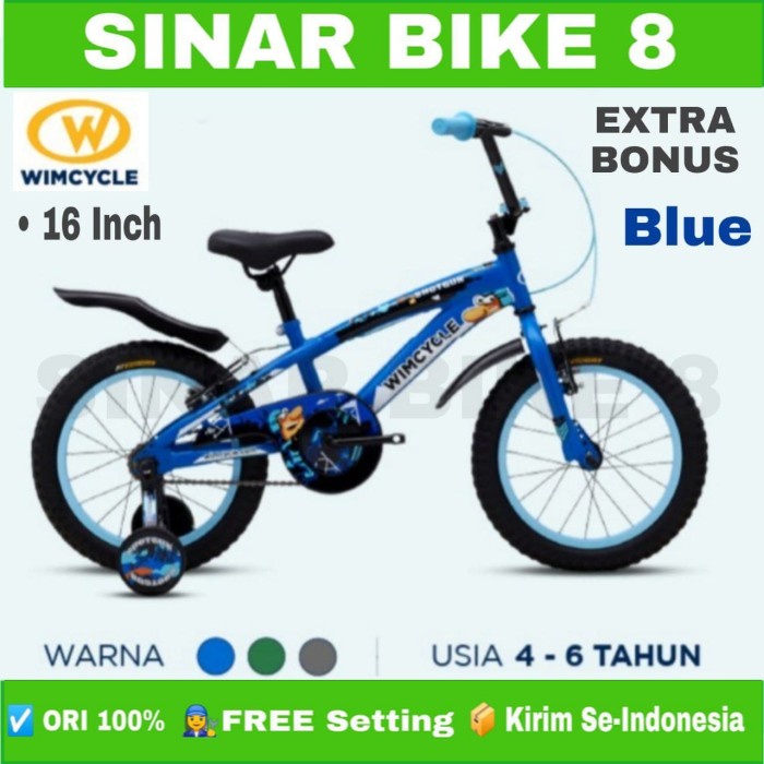 Sepeda Anak Laki Ukuran 16&quot; 18&quot; dan 20 Inch BMX WIMCYCLE SHOTGUN Garansi Resmi