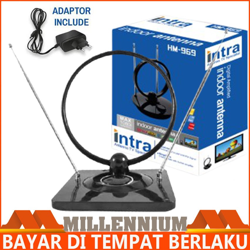 Intra INT-963 Antena TV Antena TV Dalam Plus Adaptor