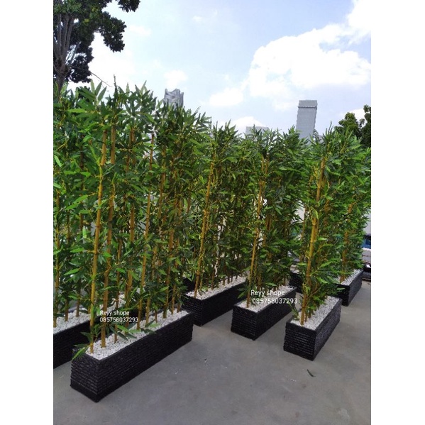 bunga hias plastik/sekat ruangan/partisi bambu