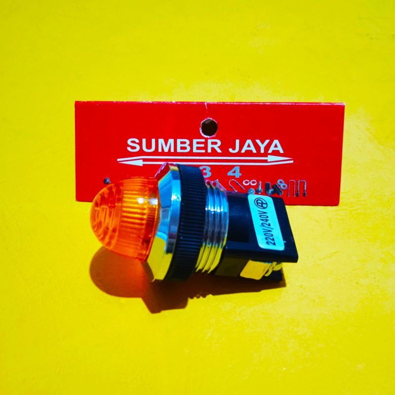 Lampu indikator kuning UFO 240 V / indicator light singnal  / pilot lamp  TERMURAH