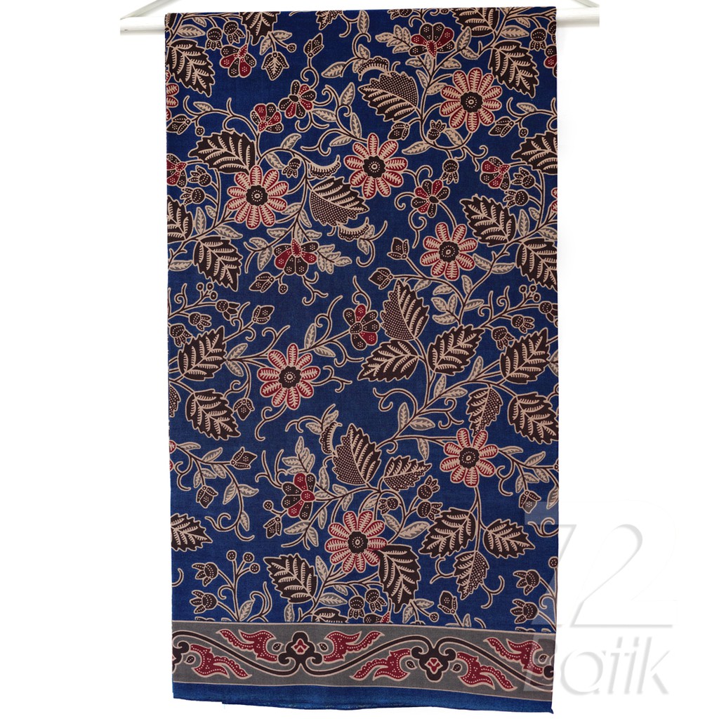 KAIN BATIK PREMIUM Bahan Katun Motif Sekar Maruto Warna Biru Tua Dongker Dark Blue 728371 Cap 72 Jarik Jarit Samping Kebat Panjang Batik Katun Modern Premium Bahan Seragam Batik Pernikahan Kantor Keluarga Murah Kamen Jadi Batik Bali Lembaran