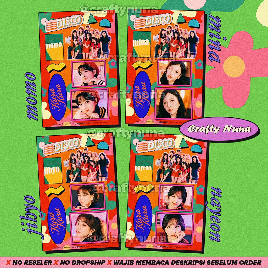 (TW-002) TWICE Japan Sticker Set Perfect World Kura Kura DIY stiker hp album 2021 kpop case aesthetic deco