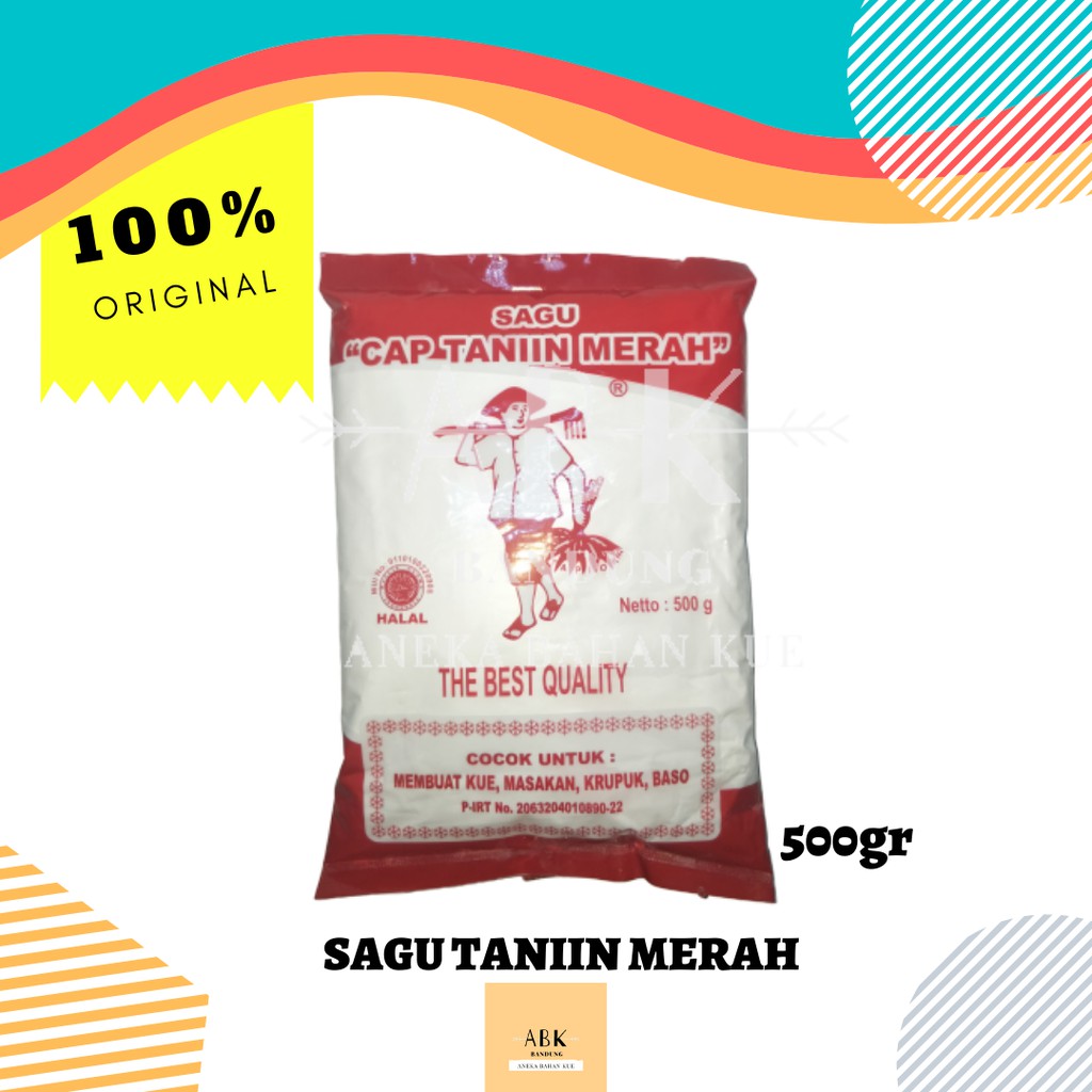 

TEPUNG SAGU CAP TANIIN MERAH / SAGU TANIN MERAH 500 GR