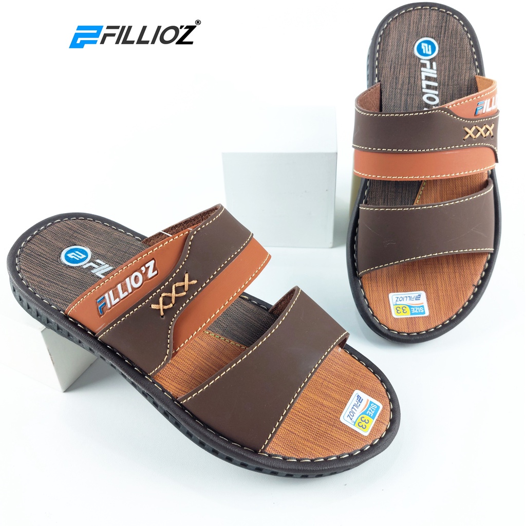 Sandal anak cowok Kulit / sandal anak Laki Selop Terbaru Fillioz ANK93