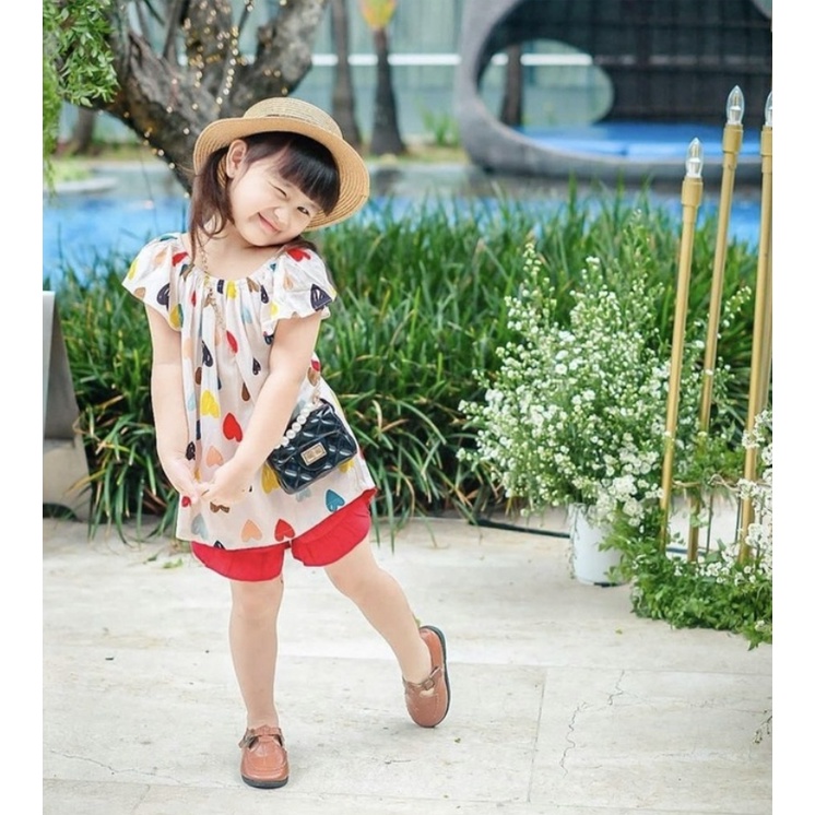 Setelan Pendek Fashion Girl Amora Smilee 1-5 Tahun CBKS SO