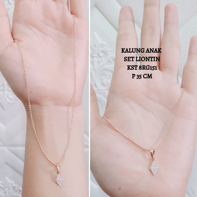 Kalung Anak Set Liontin Titanium Biji Lada Fashionable