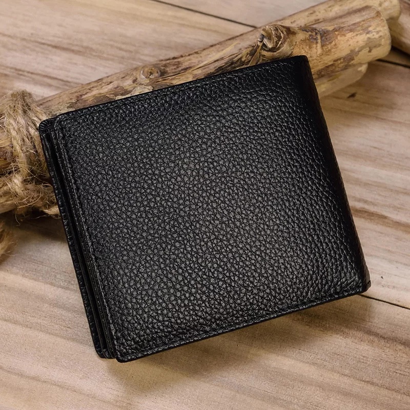 Dompet Pria Kulit Asli Model Lipat 2 Polos Dompet Kulit Sapi Asli-1