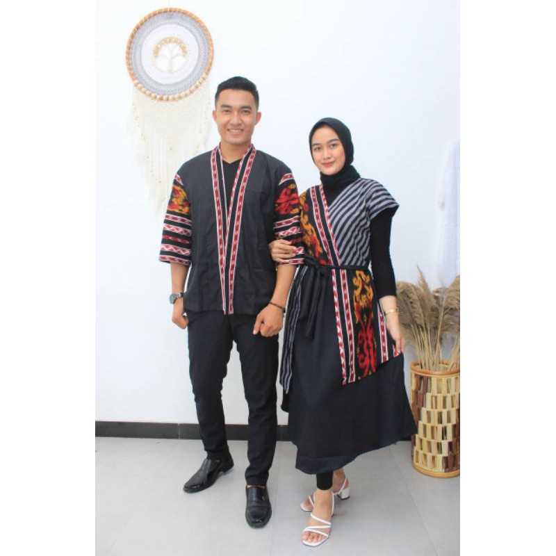 GROSIR COUPLE DRESS ANDIN/COUPLE  MOTIF SONGKET/COUPLE BATIK KATUN/COUPLE ÈTNIK PESTA MODERN BK003