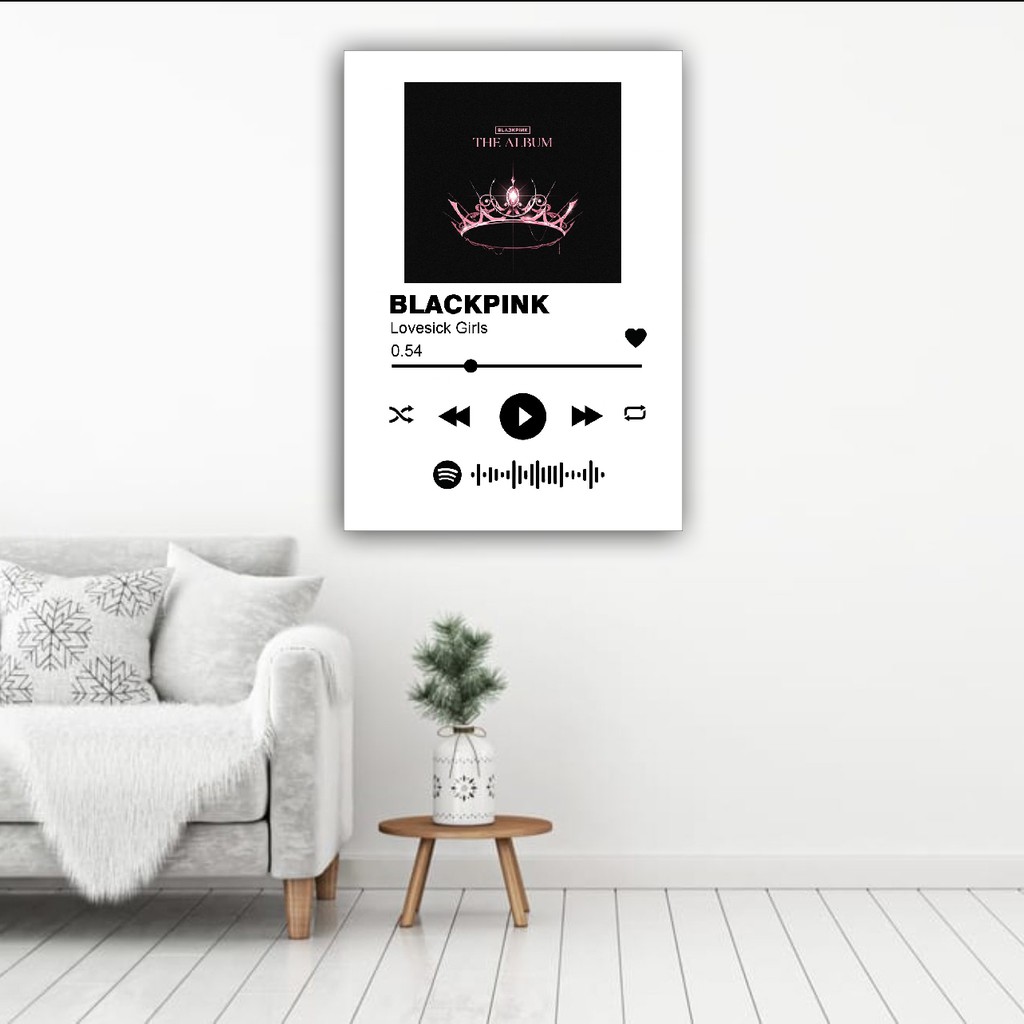 grosiramanah [TERMURAH] WALL DECOR PLAYLIST SPOTIFY UKURAN 20 x 30 CUSTOM