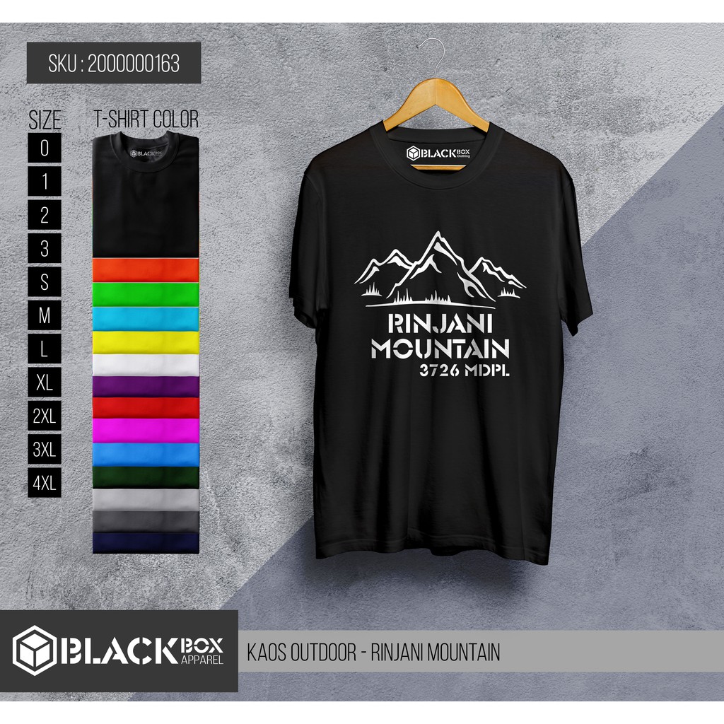 Kaos Outdoor Gunung Rinjani - Kaos Rinjani Mountain Premium Quality