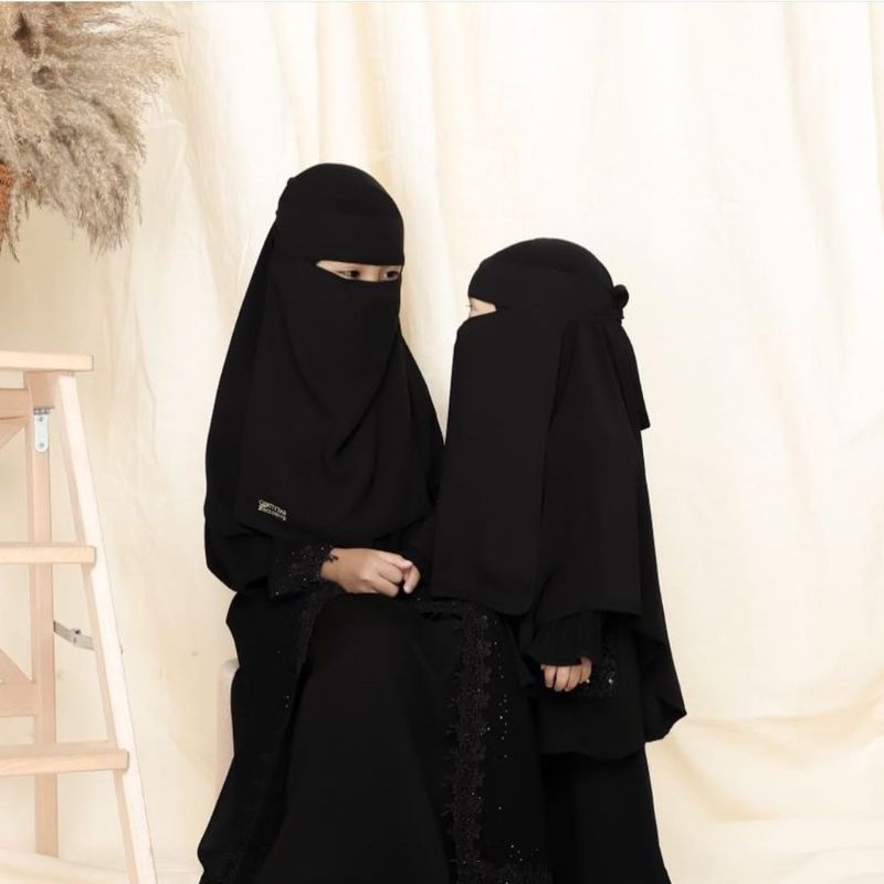 Cadar Anak Bandana Siffon 2 Layer  | Niqab Kids | Dhuha Aeries