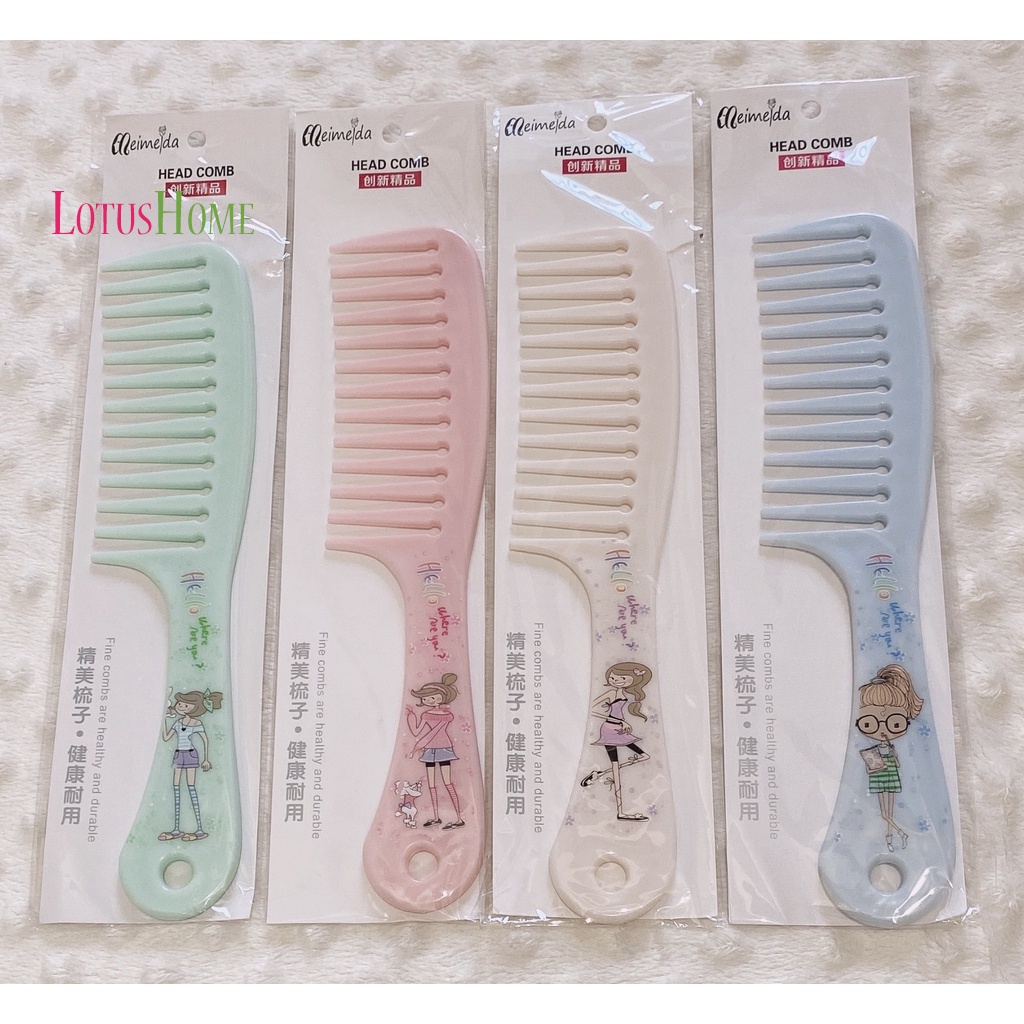 Sisir Rambut Renggang Korea Motif Sisir Rambut Keriting Curly Comb