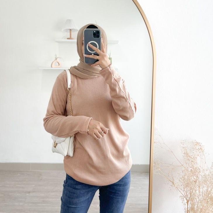 ⚡️Terbaru dan terlaris⚡️ kaos polos Uniqlo Wafle | Wafle Uniqlo Grade S+ polos Wanita | Kaos Rib Pol