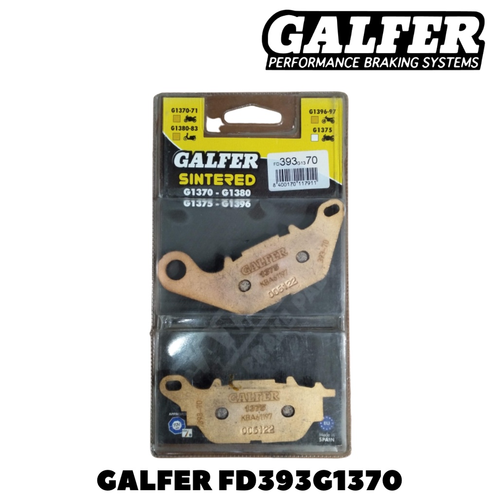 Kampas Rem Motor Made in Spain GALFER Depan Belakang FD393G1370 YAMAHA NMAX 125 / NMAX 150 / NMAX 15