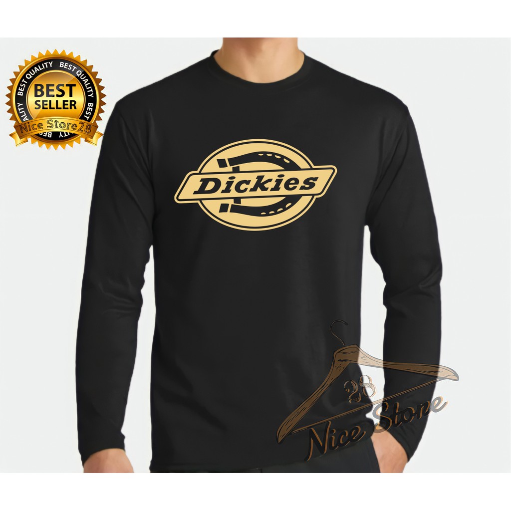 Nice Store - Kaos Distro Lengan Panjang Dickies Keren Logo Gold Premium