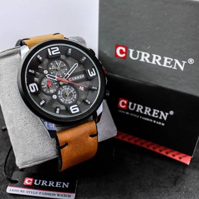 JAM TANGAN PRIA CURREN ORIGINAL 8288 CHRONOGRAPH PLUSBOX
