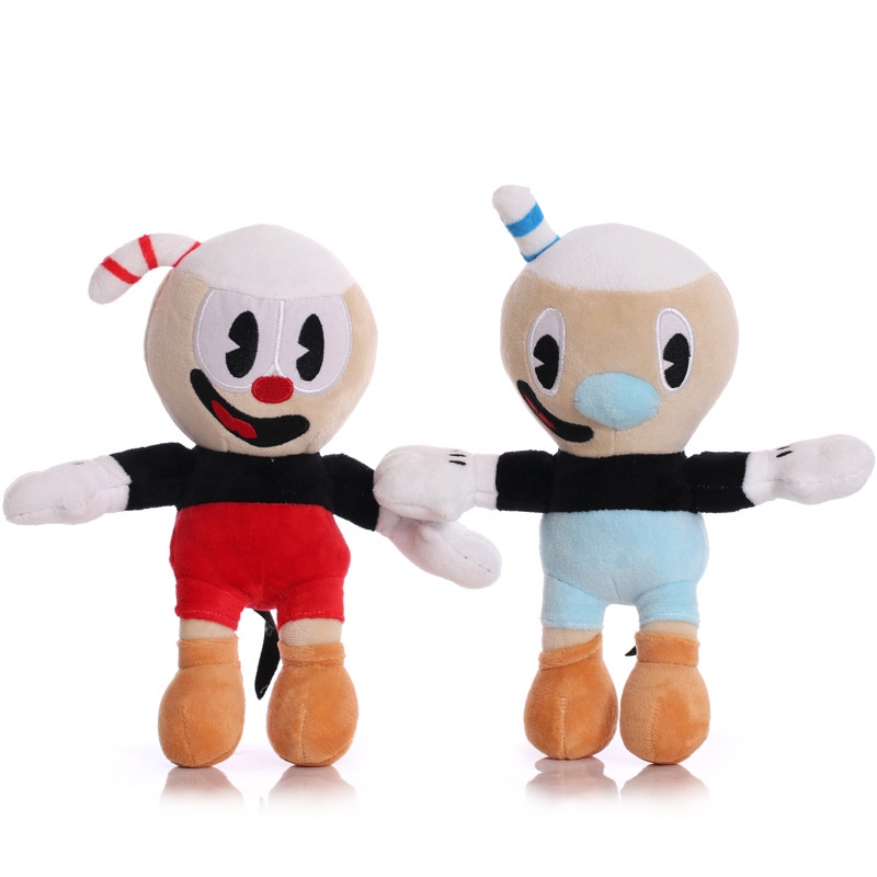 Mainan Boneka Stuffed Plush Kepala Mug Game Cuphead Ukuran 24CM Untuk Hadiah Anak