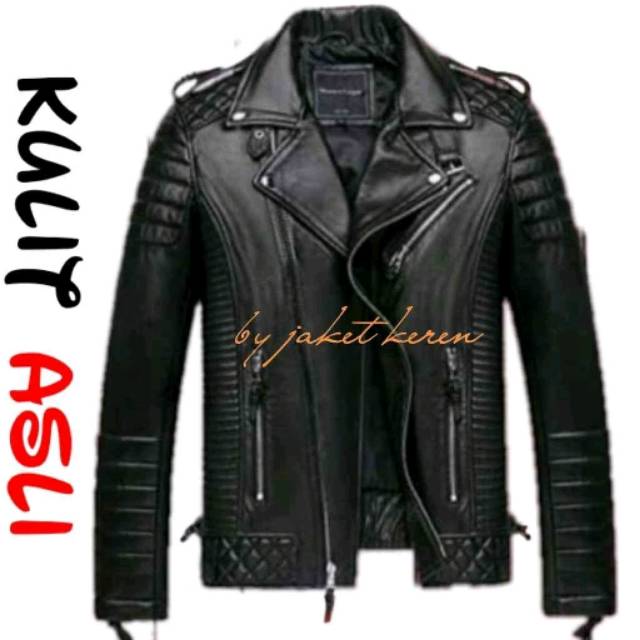 Jaket asli kulit kambing