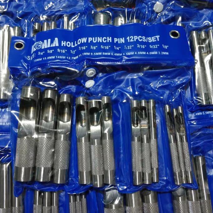

TERBARU Alat Pelubang Paking Set 12 Pcs - Hollow Punch Pin 12 Pcs 3/4"-1/8