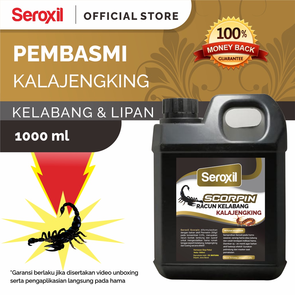 (Isi Ulang) Pembasmi Racun Kalajengking, Kelabang dan Lipan 1 Liter - Seroxil